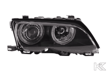 Load image into Gallery viewer, BMW E46 3-Series Sedan Black OE+ Angel Eyes Headlights - (2003-2006)