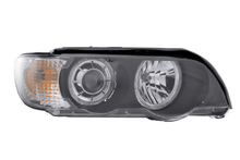 Load image into Gallery viewer, BMW E53 X5 Black OE+ Angel Eye Headlights - (2000-2003)