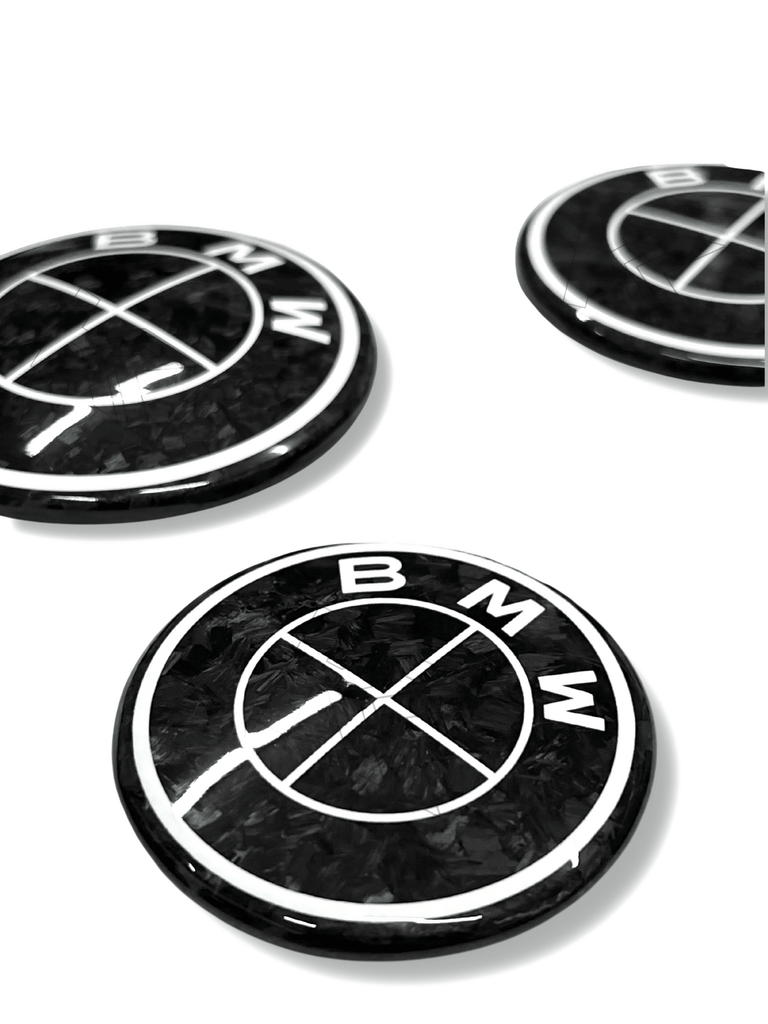 BMW Roundel Emblem Covers - Forged Carbon Fiber Style Emblem