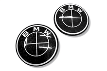 Load image into Gallery viewer, BMW Roundel Emblem Covers - Forged Carbon Fiber Style Emblem