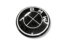 Load image into Gallery viewer, BMW Roundel Emblem Covers - Forged Carbon Fiber Style Emblem