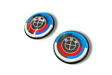 Load image into Gallery viewer, BMW Roundel Emblem Covers - Full Carbon Fiber 50th Anniversary Style
