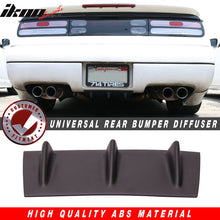 Load image into Gallery viewer, Universal 14" x 6" Ikon Style Matte Black Rear Bumper Lip Diffuser ABS