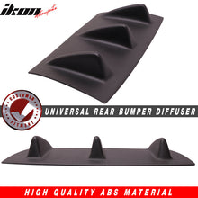 Load image into Gallery viewer, Universal 14" x 6" Ikon Style Matte Black Rear Bumper Lip Diffuser ABS