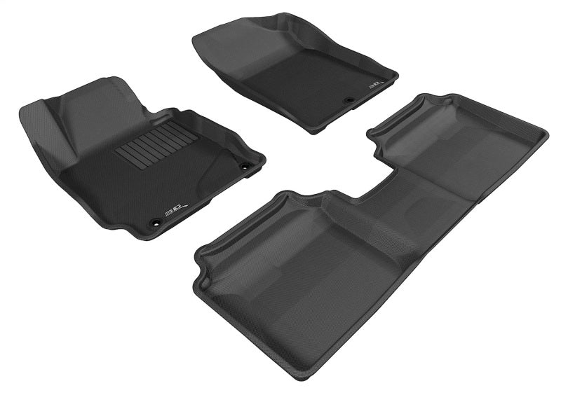 3D MAXpider 2011-2013 Hyundai Elantra Kagu 1st & 2nd Row Floormats - Black