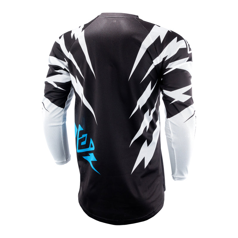 Answer 26 LE Syncron Rizz Vented Jersey Black/White/Cyan Youth - XL