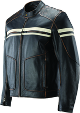Load image into Gallery viewer, Kuryakyn By River Road Hoodlum Vintage Leather Jacket Black - Small