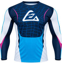 Load image into Gallery viewer, Answer  Syncron Raceday Jersey Dark Blue/Cyan/Grey/Purple - Small