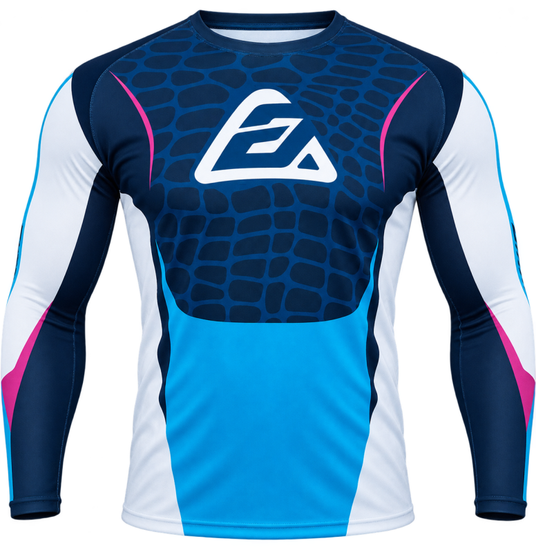 Answer  Elite Camo Jersey Cyan/Hyper Acid/Black Youth - Medium