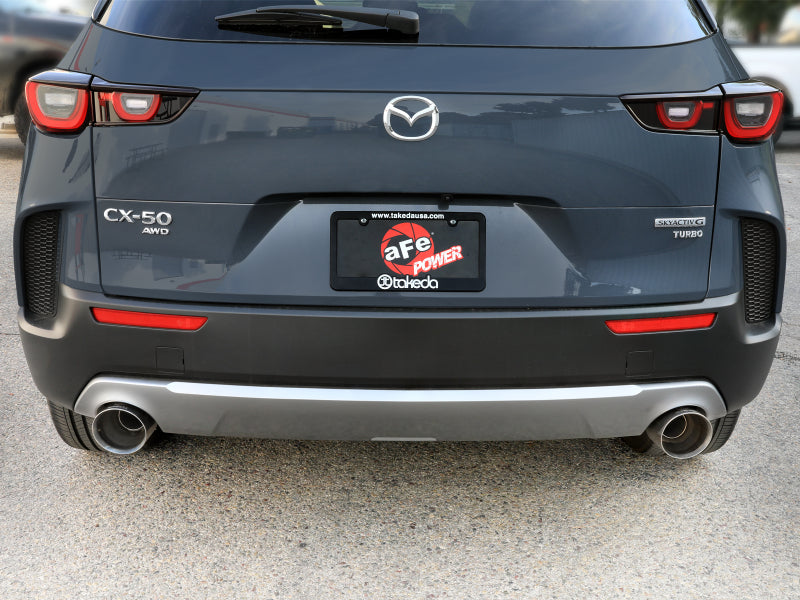 aFe 2023+ Mazda CX-50 Takeda 2.5in 304 SS Axle-Back Exhaust System w/ Polished Tips