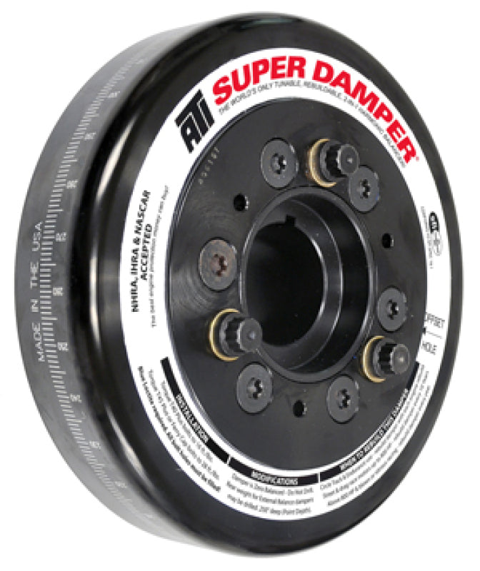 ATI Damper - 6.325in - Steel - Chevy SB / 90 Deg V6 - w/Undersize Hub - 3 Ring - 1Pc