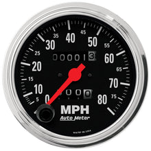 Load image into Gallery viewer, Autometer Traditional Chrome 3-3/8in 80 MPH Mechanical Speedometer