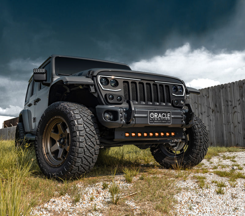 ORACLE Lighting 18-22 Jeep Wrangler JL Skid Plate w/ Integr LED Emitters - Amber NO RETURNS