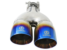 Load image into Gallery viewer, aFe Takeda 2.5in 304 Stainless Steel Clamp-on Exhaust Tip Driver Side 2.5in Inlet 4inDual-Blue Flame