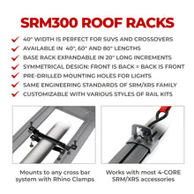 Load image into Gallery viewer, Go Rhino SRM300 Quad Baja Rail Kit (For 60x40in. Rack) - Tex. Blk (Rails ONLY - Req. Platform)