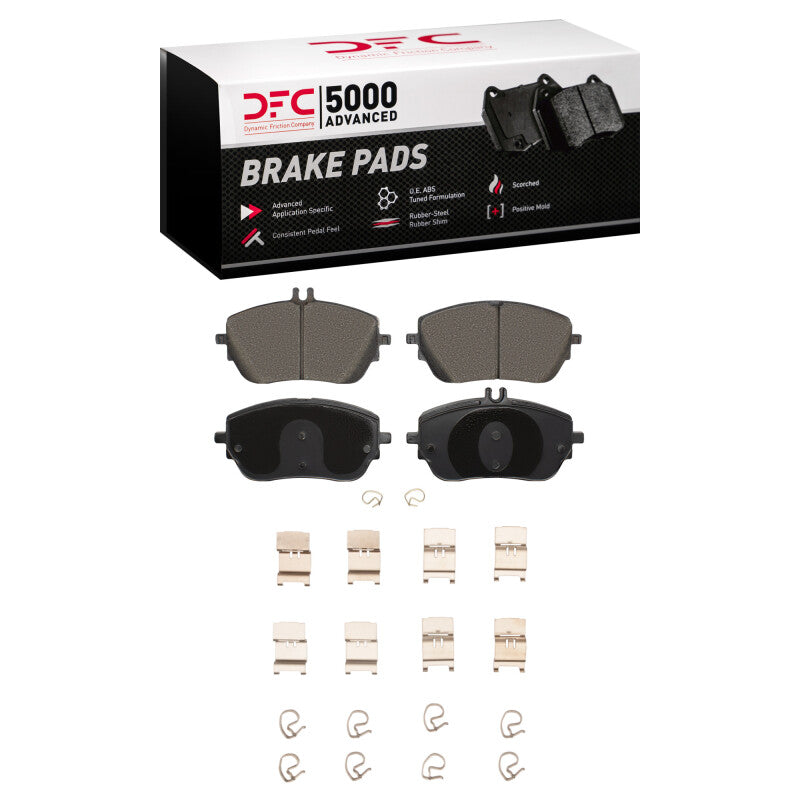 DFC 20-23 Mercedes-Benz A200 (Mexico) Front 5000 Advanced Low Metallic Brake Pads and Hardware Kit