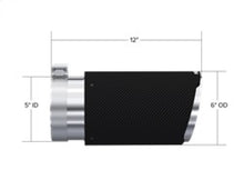 Load image into Gallery viewer, MBRP Universal Carbon Fiber Tip 6in OD/5in Inlet/12in L - Angle Cut Tip
