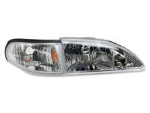Load image into Gallery viewer, Raxiom 94-98 Ford Mustang Axial Series Cobra Style Headlights- Chrome Housing (Clear Lens)