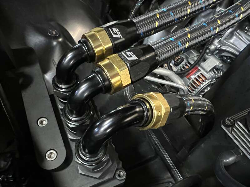 GReddy AN04 STRAIGHT HOSE END SWIVEL BLACK/GOLD ANODIZED