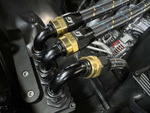 Load image into Gallery viewer, GReddy AN10 Straight Swivel Hose End - Black/Gold Anodized