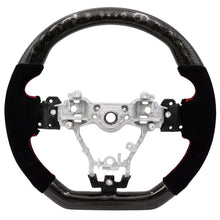 Load image into Gallery viewer, BLOX Racing Carbon/Alcantara Steering Wheel Red Stitching - 15-21 WRX/STi