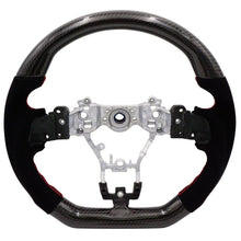 Load image into Gallery viewer, BLOX Racing Carbon/Alcantara Steering Wheel Red Stitching - 15-21 WRX/STi