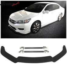 Load image into Gallery viewer, 2013-2015 Honda Accord Sedan Textured Black Front Bumper Lip &amp; Rod