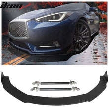 Load image into Gallery viewer, 2016-2018 Infiniti Q60 Coated Textured Matte Front Lip &amp; Splitter Rod