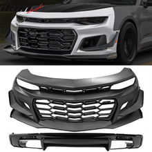 Load image into Gallery viewer, 2016-2024 Chevy Camaro 1LE Style Front Bumper &amp; Factory Rear Diffuser