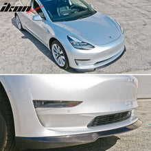 Load image into Gallery viewer, 2017-2023 Tesla Model 3 IKON Front Lip + Trunk Spoiler CF