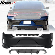 Load image into Gallery viewer, 2015-2023 Dodge Charger Rear Bumper Quad Exhaust Rear Lip Diffuser PP