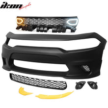 Load image into Gallery viewer, 2015-2023 Dodge Charger Black Front Bumper Foglights Grille Lights PP