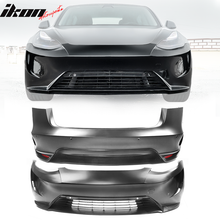 Load image into Gallery viewer, 2017-2023 Tesla 3 Unpainted Black Front Bumper Guard Rear Bumper PP