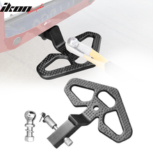 Load image into Gallery viewer, Universal V3 Rear Black Tow Hook Hitch Step w/ Drawbar Bolts Steel