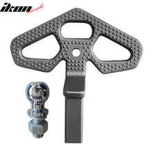 Load image into Gallery viewer, Universal V3 Rear Black Tow Hook Hitch Step w/ Drawbar Bolts Steel