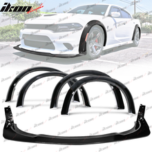 Load image into Gallery viewer, 2015-2023 Dodge Charger Widebody Style Fender Flares+Front Lip ABS