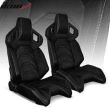 Load image into Gallery viewer, Universal Racing Seat Dual Slider PU Carbon Leather