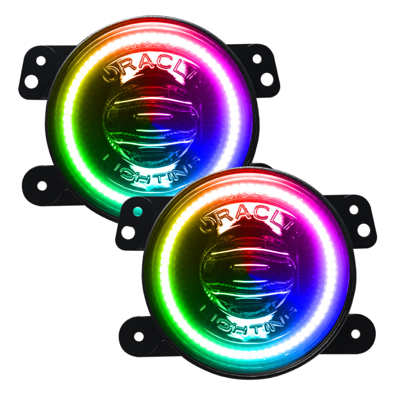 Oracle Jeep Wrangler JK/JL/JT High Performance W LED Fog Lights - ColorSHIFT - Dynamic NO RETURNS
