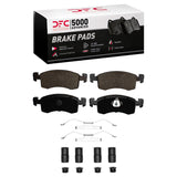 DFC 83-87 Chrysler Executive Limousine Front 5000 Advanced Semi Metallic Brake Pads and Hardware Kit
