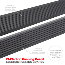 Load image into Gallery viewer, Go Rhino 07-17 Jeep Wrangler 4dr E-BOARD E1 Electric Running Board Kit (Cut Req.) - Bedliner Coating