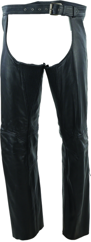 Kuryakyn By River Road Plains Leather Chaps Black - Medium