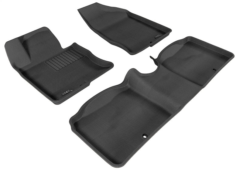 3D MAXpider 2012-2017 Hyundai Azera Kagu 1st & 2nd Row Floormats - Black
