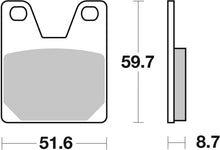 Load image into Gallery viewer, Brembo OE 99-02 Yamaha YZF R7 OW02 750cc Brake Pad - Rear