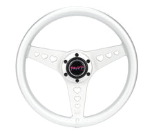 Load image into Gallery viewer, NRG All Aluminum Steering Wheel 330mm - Heart Cut Out- Ergonomic Grip- Anadized Silver