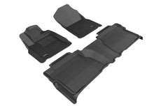 Load image into Gallery viewer, 3D MAXpider 2007-2011 Toyota Tundra Double Cab Kagu 1st &amp; 2nd Row Floormats - Black