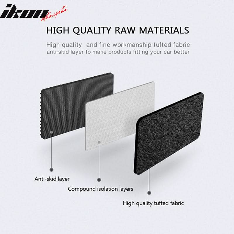 Car Floor Mat for 2017-2020 Hyundai Elantra Black Carpet Nylon 4PC