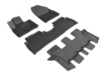 Load image into Gallery viewer, 3D MAXpider 2016-2020 Kia Sorento 7-Seat Kagu 1st &amp; 2nd &amp; 3rd Row Floormats - Black