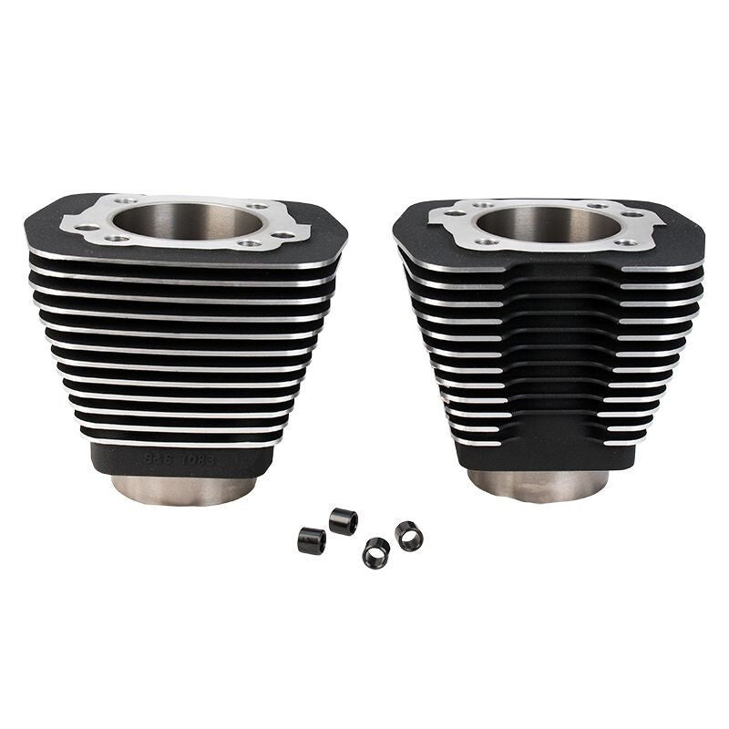 S&S Cycle 84-99 BT 3-1/2in Bore Cylinders - Wrinkle Black