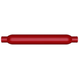 MagnaFlow Muffler Red Pack Series Glasspack 3.5in Rd 18in Body Length 2.25in/2.25in Inlet/Outlet