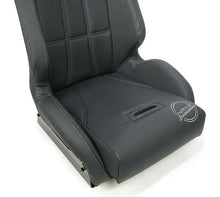Load image into Gallery viewer, NRG Defender Water Resistant Steel Frame Suspension Seats Black w/ Blue Trim &amp; Defender logo